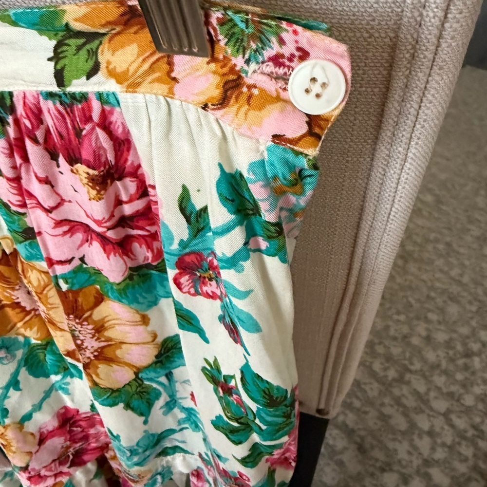 Rare Vintage Carole Little Floral Skirt & Cropped Top Set | Small (4–6) - Picture 9 of 9